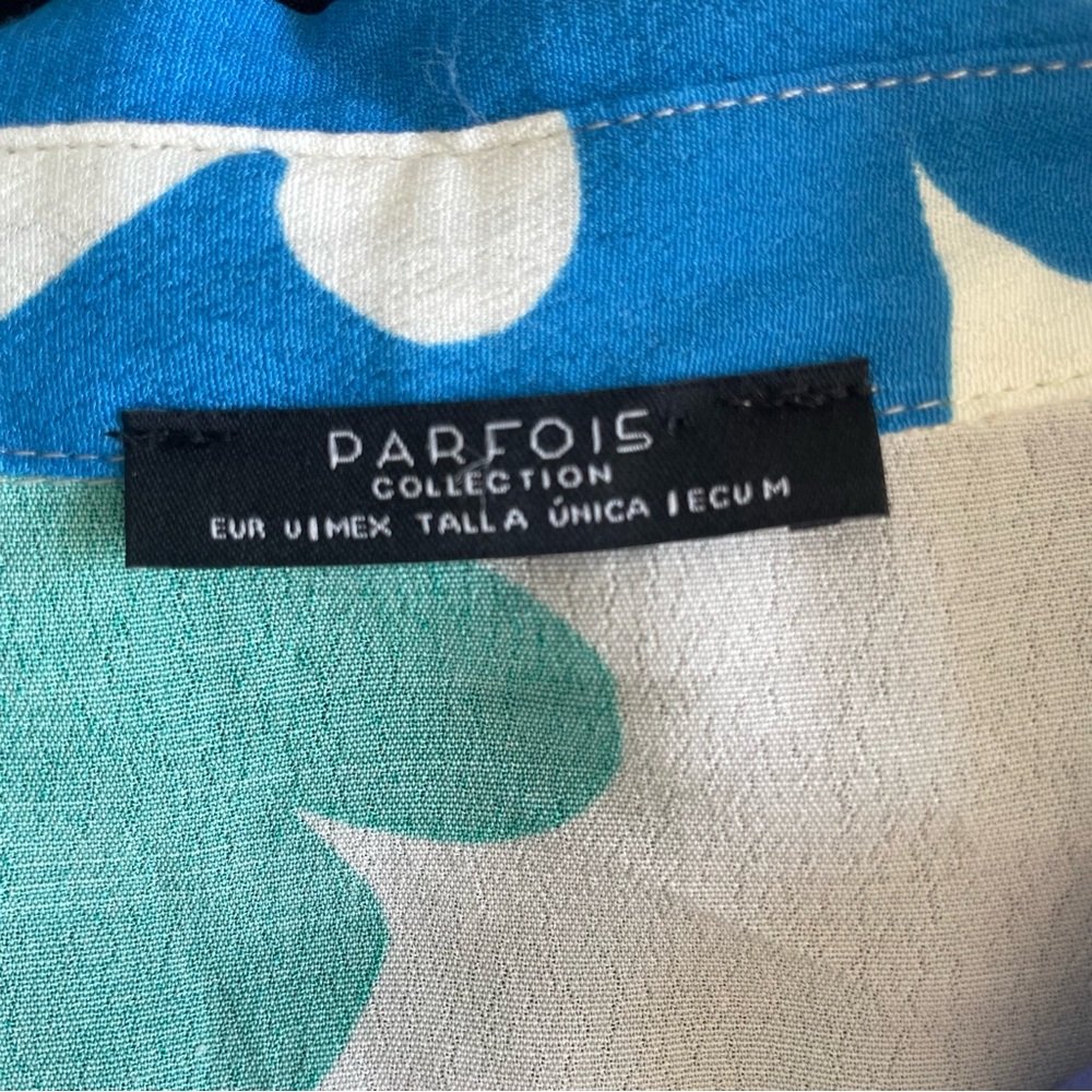 Parfois Collection Colorful Abstract Print Button Down Shirt - Picture 9 of 13